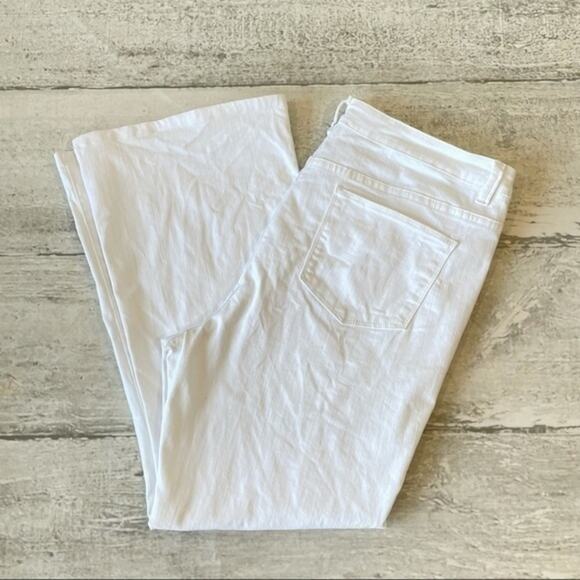 Soft Surroundings White Jeans Wide Leg Flair PXL - Picture 1 of 8